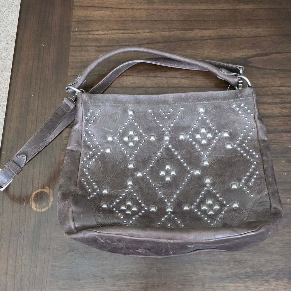 NWT Frye Melissa Native Sun Stud Hobo in Slate
